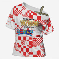 Croatia World Football Custom Cross Shoulder Shirt Vatreni Croatian Heritage