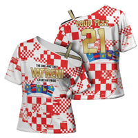 Croatia World Football Custom Cross Shoulder Shirt Vatreni Croatian Heritage