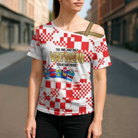 Croatia World Football Custom Cross Shoulder Shirt Vatreni Croatian Heritage
