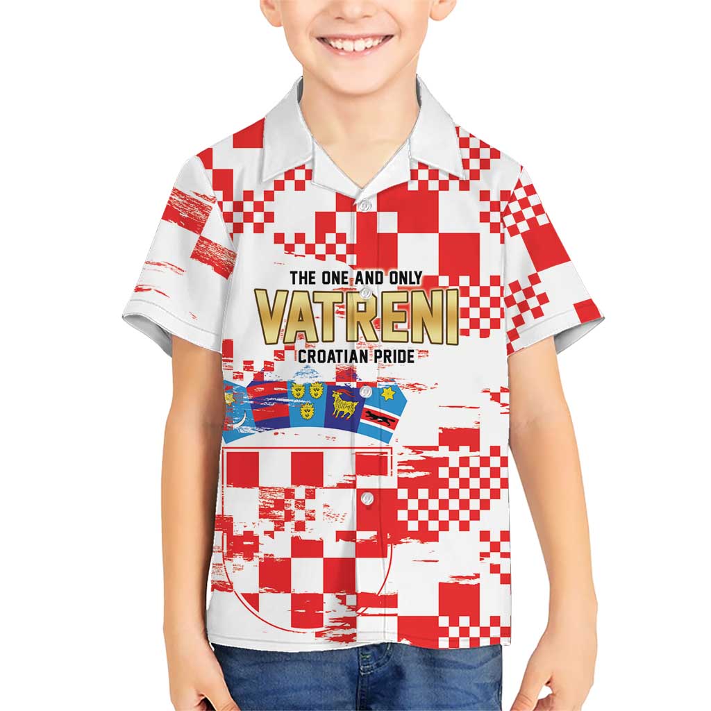 Croatia World Football Custom Kid Hawaiian Shirt Vatreni Croatian Heritage
