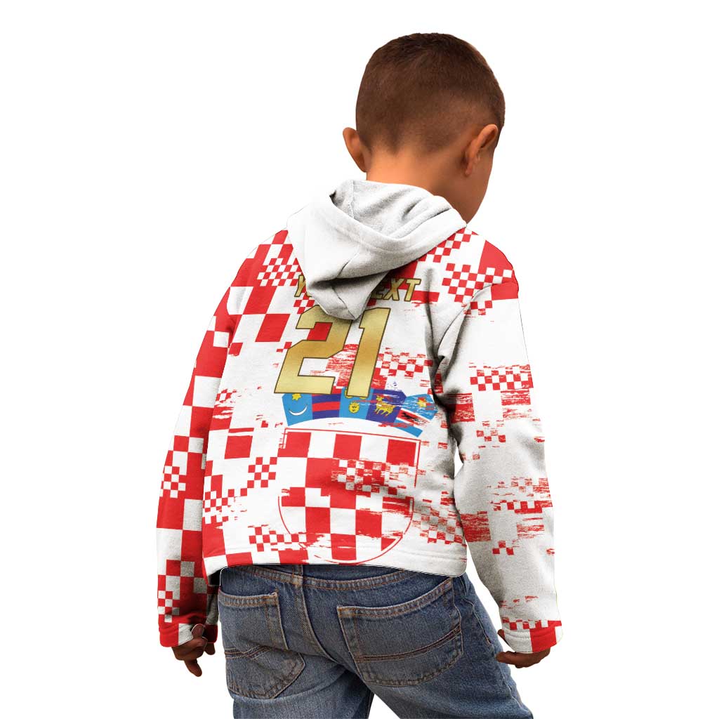 Croatia World Football Custom Kid Hoodie Vatreni Croatian Heritage