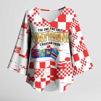 Croatia World Football Custom Kimono Sleeve Blouse Vatreni Croatian Heritage