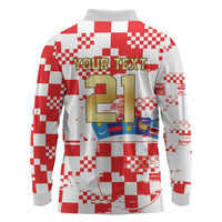 Croatia World Football Custom Long Sleeve Polo Shirt Vatreni Croatian Heritage