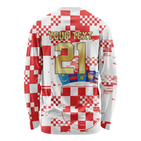 Croatia World Football Custom Long Sleeve Shirt Vatreni Croatian Heritage