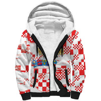 Croatia World Football Custom Sherpa Hoodie Vatreni Croatian Heritage