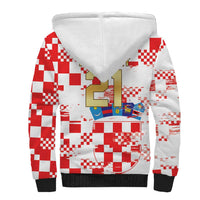 Croatia World Football Custom Sherpa Hoodie Vatreni Croatian Heritage