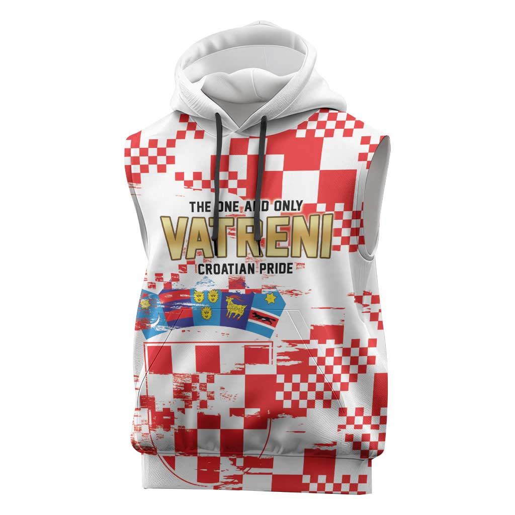 Croatia World Football Custom Sleeveless Hoodie Vatreni Croatian Heritage