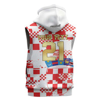 Croatia World Football Custom Sleeveless Hoodie Vatreni Croatian Heritage