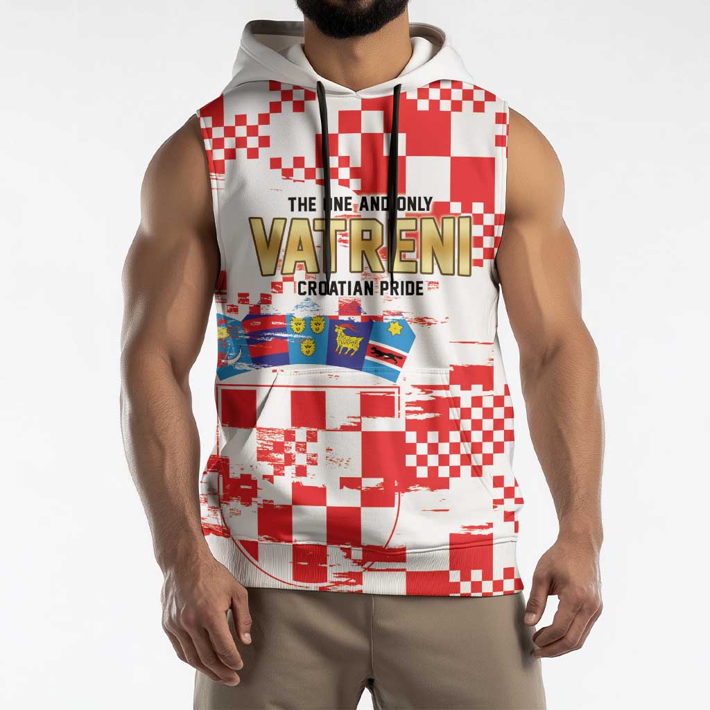 Croatia World Football Custom Sleeveless Hoodie Vatreni Croatian Heritage