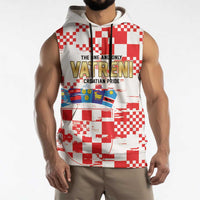 Croatia World Football Custom Sleeveless Hoodie Vatreni Croatian Heritage