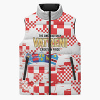 Croatia World Football Custom Sleeveless Puffer Jacket Vatreni Croatian Heritage