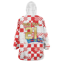 Croatia World Football Custom Wearable Blanket Hoodie Vatreni Croatian Heritage