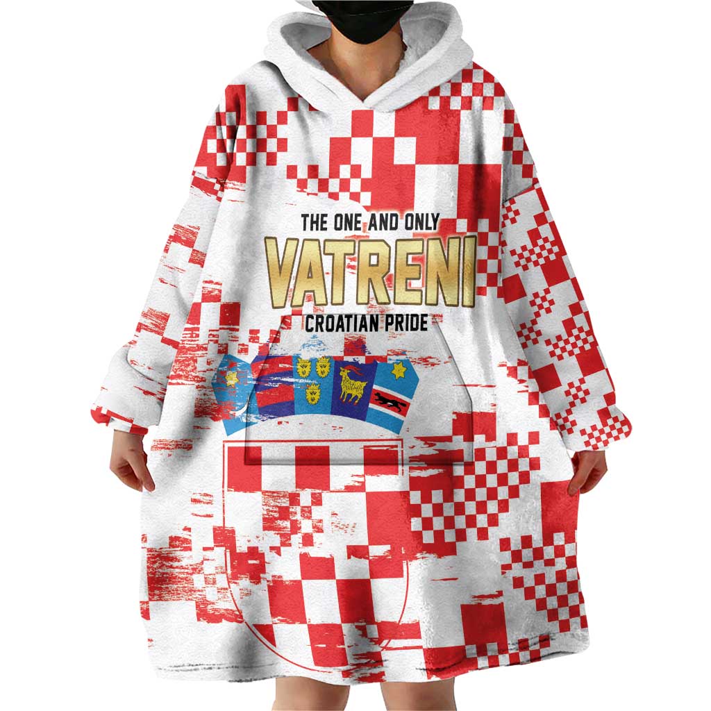 Croatia World Football Custom Wearable Blanket Hoodie Vatreni Croatian Heritage