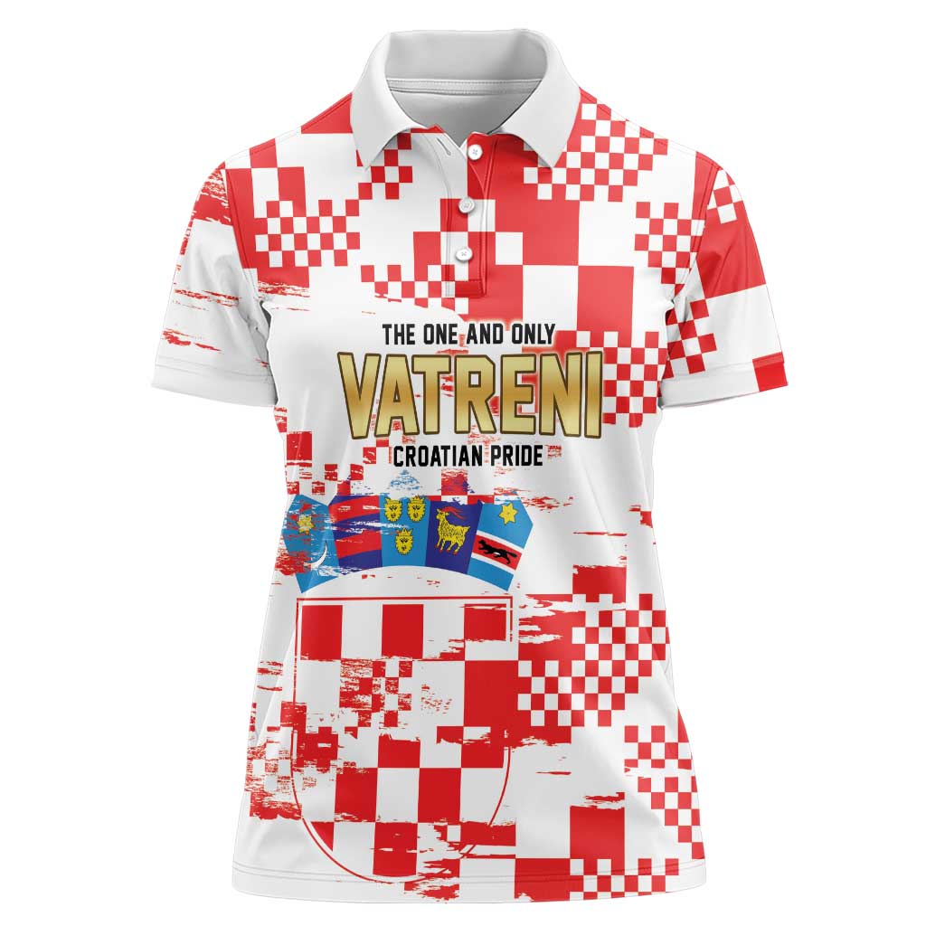 Croatia World Football Custom Women Polo Shirt Vatreni Croatian Heritage
