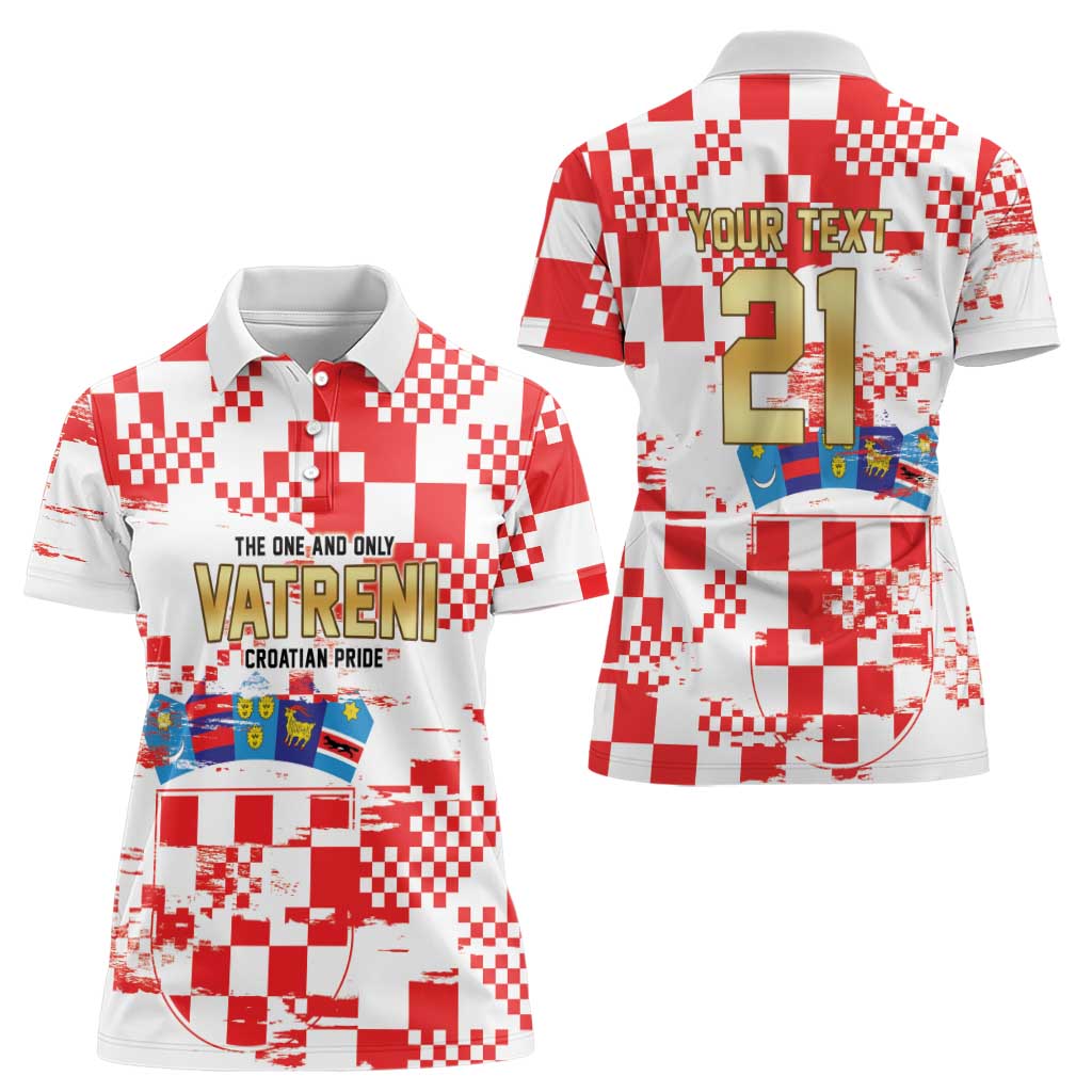 Croatia World Football Custom Women Polo Shirt Vatreni Croatian Heritage