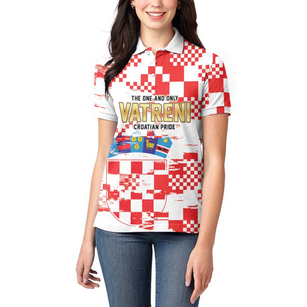 Croatia World Football Custom Women Polo Shirt Vatreni Croatian Heritage