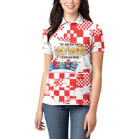 Croatia World Football Custom Women Polo Shirt Vatreni Croatian Heritage