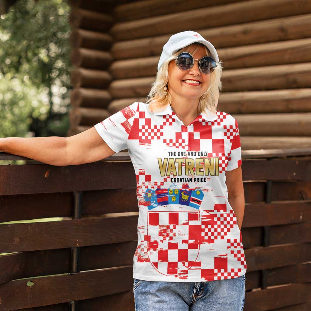 Croatia World Football Custom Women Polo Shirt Vatreni Croatian Heritage