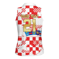 Croatia World Football Custom Women Sleeveless Polo Shirt Vatreni Croatian Heritage