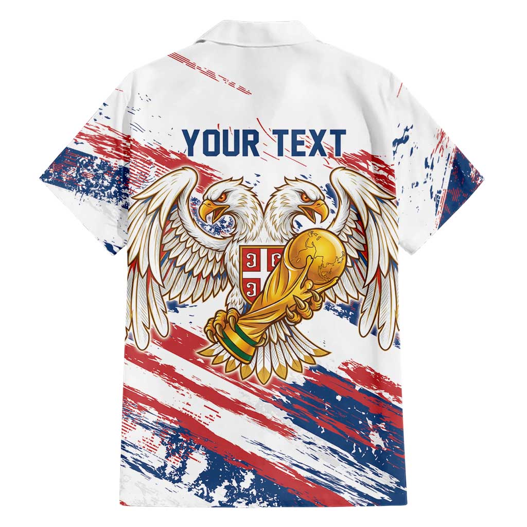 Serbia Take Me To America Personalized Hawaiian Shirt Strong Eagle Pride