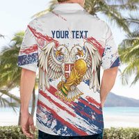 Serbia Take Me To America Personalized Hawaiian Shirt Strong Eagle Pride