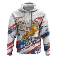 Serbia Take Me To America Personalized Hoodie Strong Eagle Pride