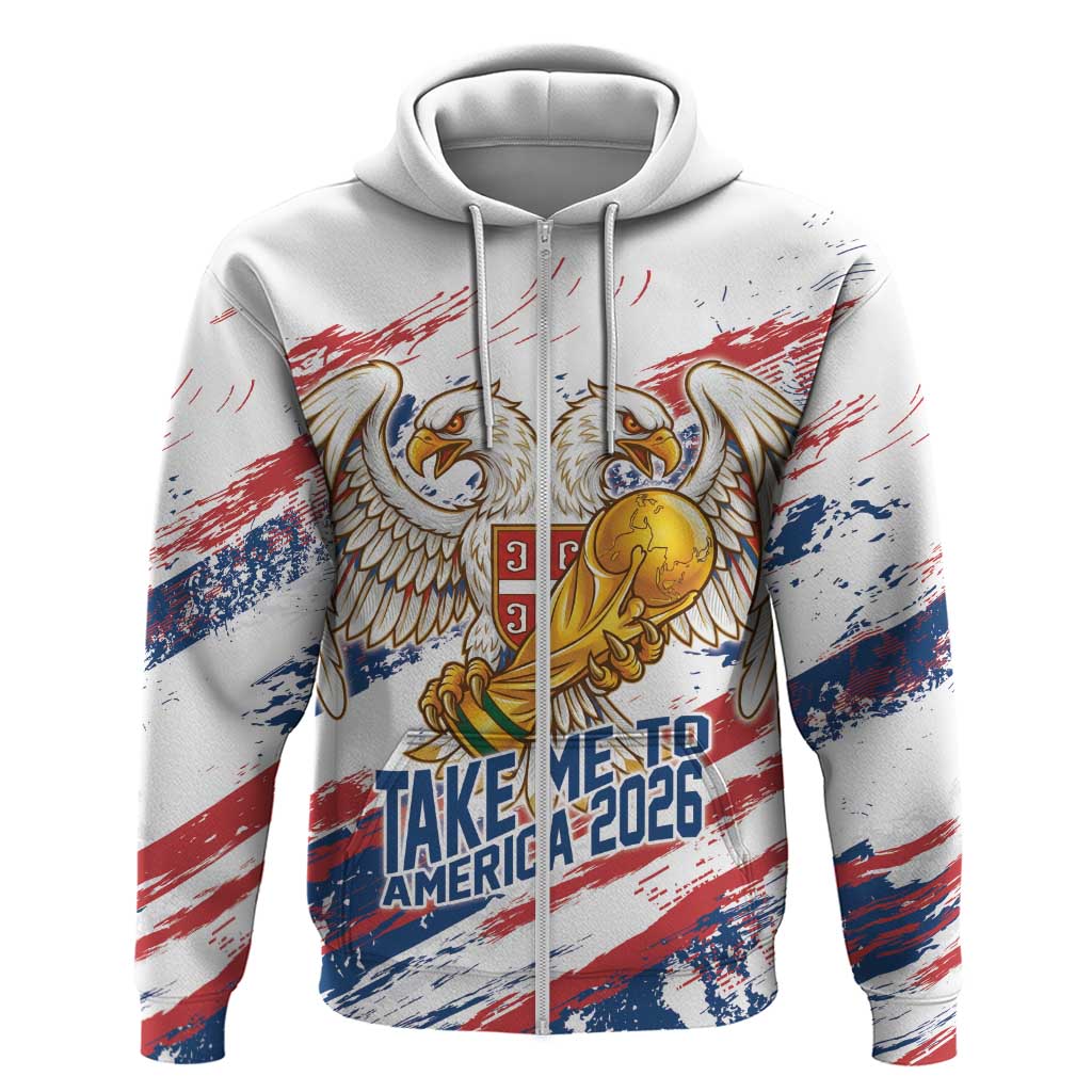 Serbia Take Me To America Personalized Hoodie Strong Eagle Pride
