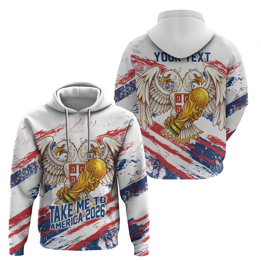 Serbia Take Me To America Personalized Hoodie Strong Eagle Pride