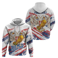 Serbia Take Me To America Personalized Hoodie Strong Eagle Pride