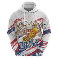 Serbia Take Me To America Personalized Hoodie Strong Eagle Pride