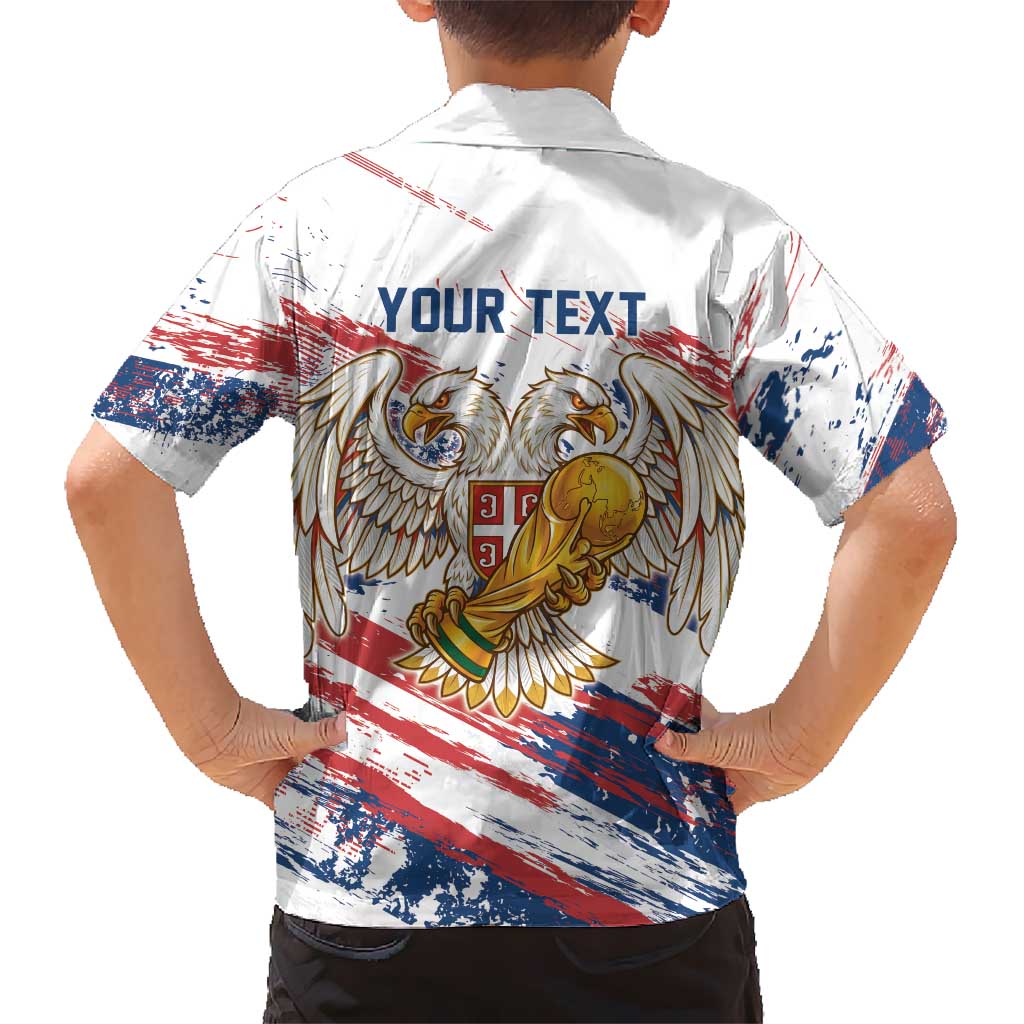 Serbia Take Me To America Personalized Kid Hawaiian Shirt Strong Eagle Pride