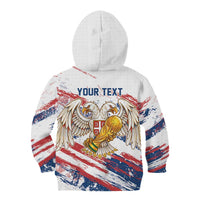 Serbia Take Me To America Personalized Kid Hoodie Strong Eagle Pride