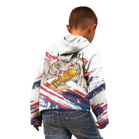 Serbia Take Me To America Personalized Kid Hoodie Strong Eagle Pride
