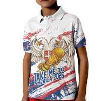 Serbia Take Me To America Personalized Kid Polo Shirt Strong Eagle Pride