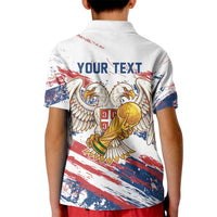 Serbia Take Me To America Personalized Kid Polo Shirt Strong Eagle Pride