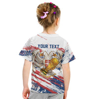 Serbia Take Me To America Personalized Kid T Shirt Strong Eagle Pride