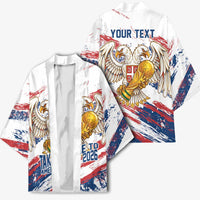 Serbia Take Me To America Personalized Kimono Strong Eagle Pride