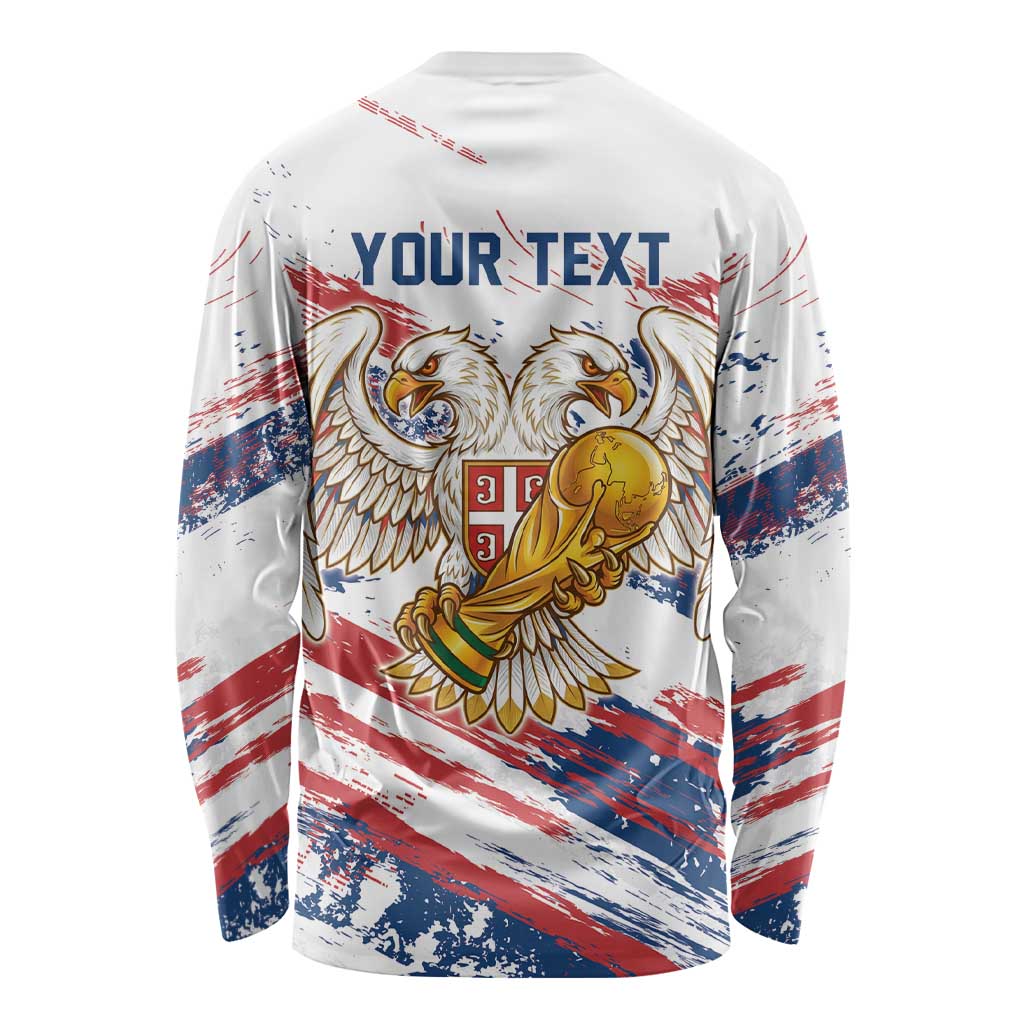 Serbia Take Me To America Personalized Long Sleeve Shirt Strong Eagle Pride