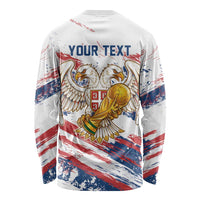 Serbia Take Me To America Personalized Long Sleeve Shirt Strong Eagle Pride