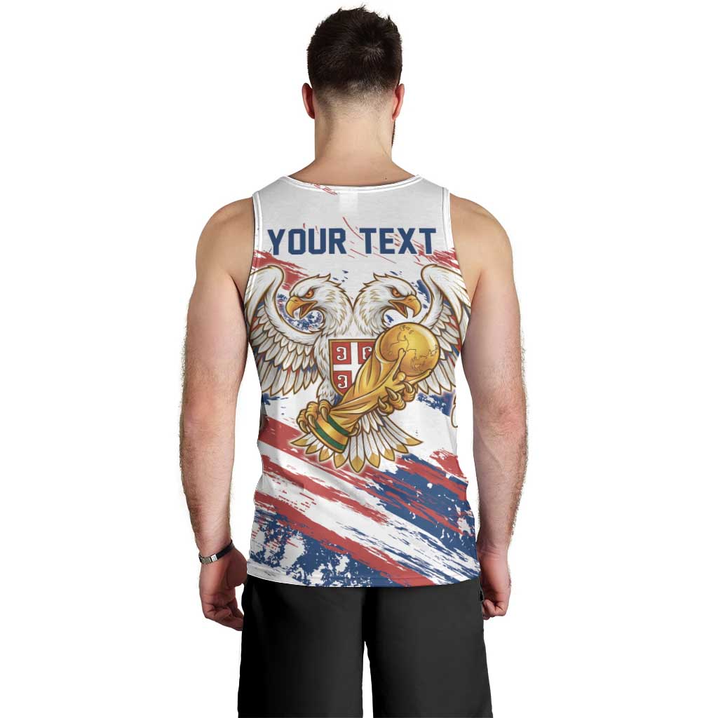 Serbia Take Me To America Personalized Men Tank Top Strong Eagle Pride