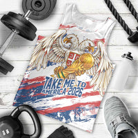 Serbia Take Me To America Personalized Men Tank Top Strong Eagle Pride