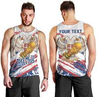 Serbia Take Me To America Personalized Men Tank Top Strong Eagle Pride