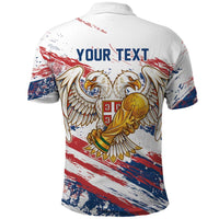 Serbia Take Me To America Personalized Polo Shirt Strong Eagle Pride