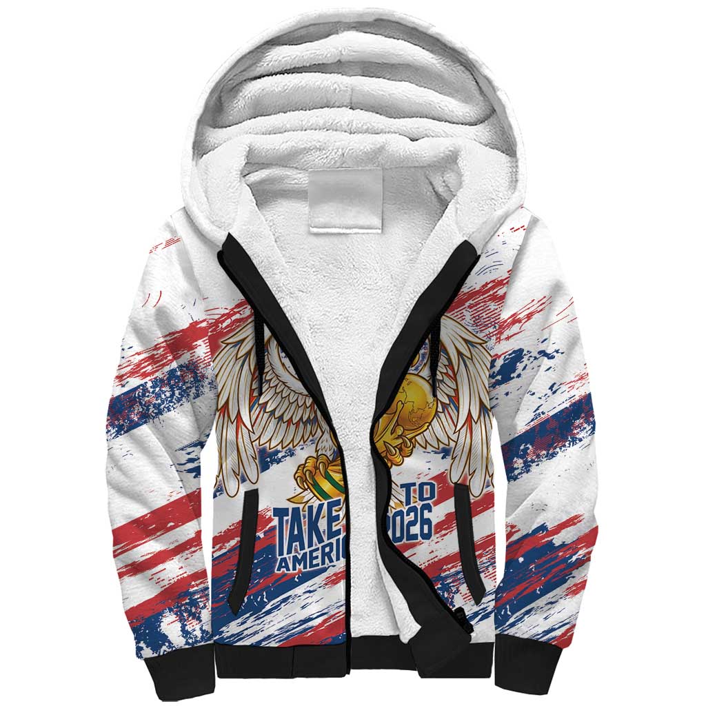Serbia Take Me To America Personalized Sherpa Hoodie Strong Eagle Pride
