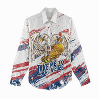 Serbia Take Me To America Personalized Women Casual Shirt Strong Eagle Pride
