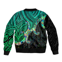 Maori Bomber Jacket Aotearoa Papua Shell with Tribal Pattern LT9 - Wonder Print Shop