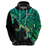 Maori Hoodie Aotearoa Papua Shell with Tribal Pattern - Wonder Print Shop