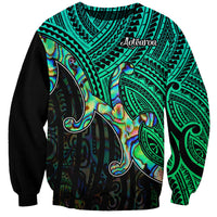 Maori Sweatshirt Aotearoa Papua Shell with Tribal Pattern - Wonder Print Shop