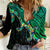 Maori Women Casual Shirt Aotearoa Papua Shell with Tribal Pattern - Wonder Print Shop