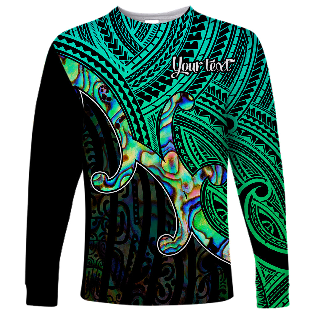 Custom Maori Long Sleeve Shirt Aotearoa Papua Shell with Tribal Pattern - Wonder Print Shop